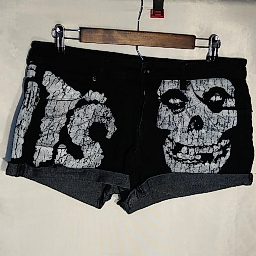 Iron Fist misfits band logo jean shorts Size 11